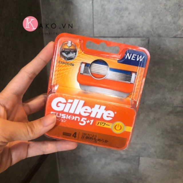 ( Hàng Nhật )Lưỡi dao cạo râu Gillette vỉ 4 và 8 cái