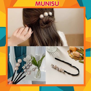 Dụng cụ búi tóc Munisu thanh quấn uốn dẻo hỗ trợ búi tóc nhanh gọn đẹp SC25