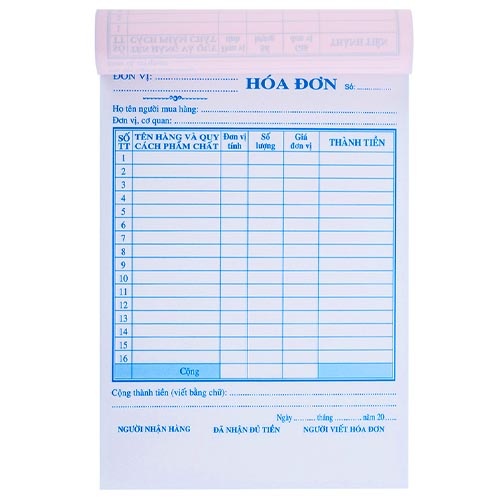 HÓA ĐƠN BÁN LẺ 1 LIÊN, 2 LIÊN
