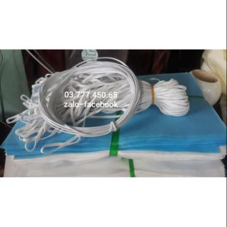100 phôi khẩu trang y tế gồm 1 lớp dày xanh/ trắng và 1 lớp mỏng