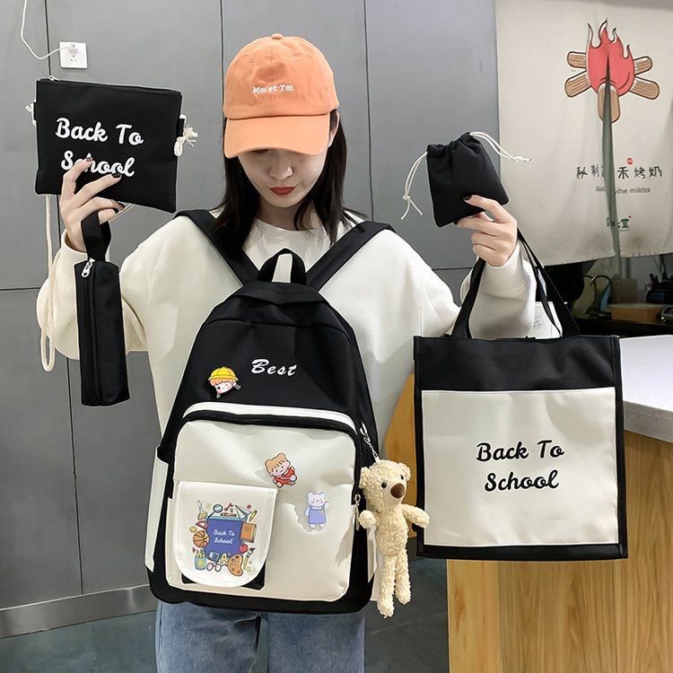 Balo 4 Món Ulzzang học sinh sinh viên laptop cấp 1 2 3 - Back to school