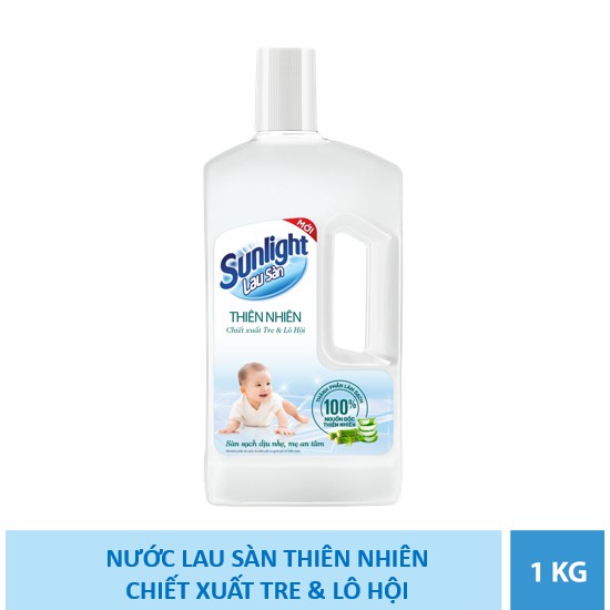 Nước lau sàn Sunlight Thiên Nhiên Chiết Xuất Tre & Lô Hội chai 1kg- Chính Hãng