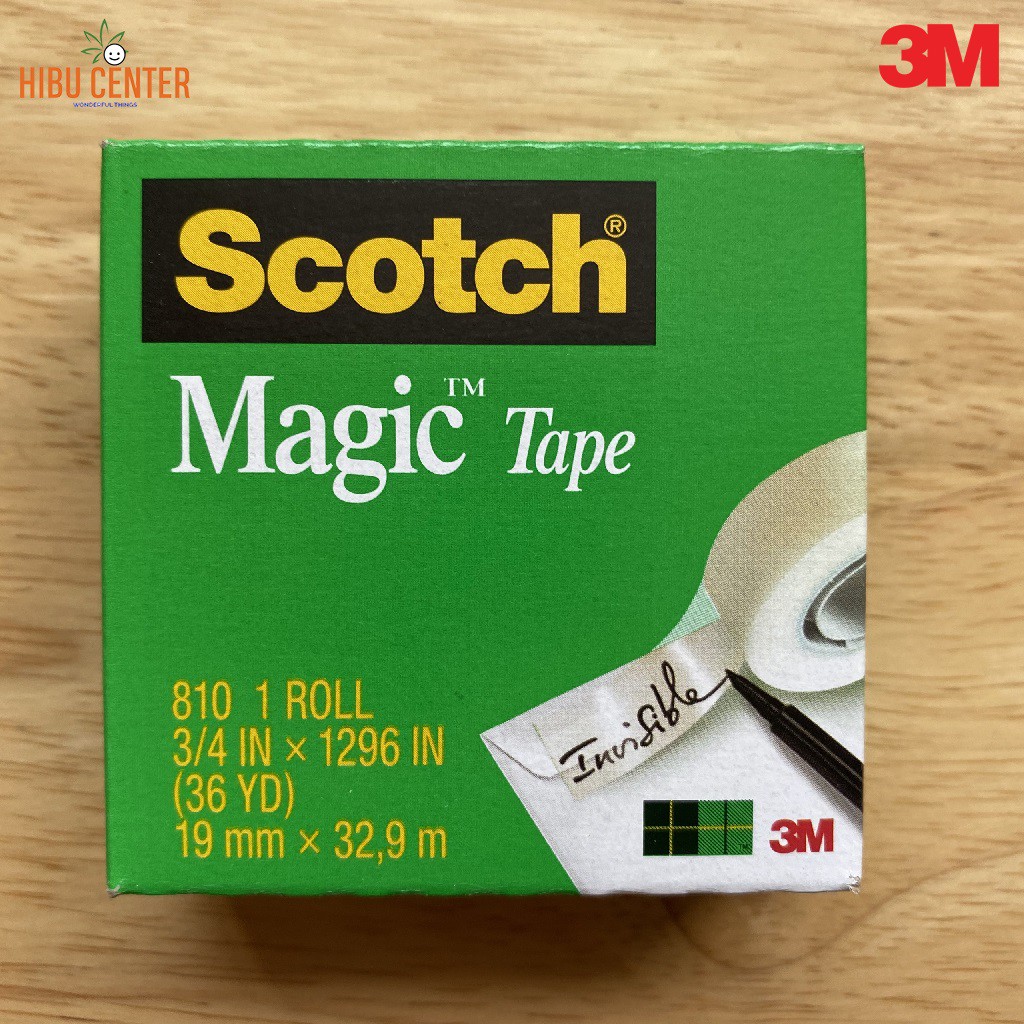 Băng Keo Ma Thuật 3M 810 Scotch Magic Tape 19mm x 32.9m - Hàng Chính Hãng - HIBUCENTER