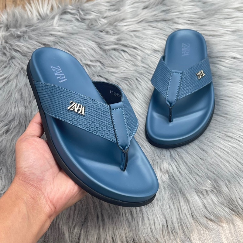 Dép kẹp Da Cao cấp Dép xỏ ngón in hoạ tiết dập vân đế cao su