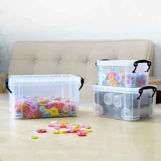 ❤️Dán miễn phí❤️1 pc 3 kích Mini thước Hộp đựng quần áo trong suốt bằng nhựa lớn tủ đựng hộp lưu trữ Hộp lưu trữ Hộp lưu trữ mini hộp nhựa trong suốt nhỏ đựng thực phẩm đồ chơi hộp lưu trữ kim và chỉ hộp nhựa hoàn thiện