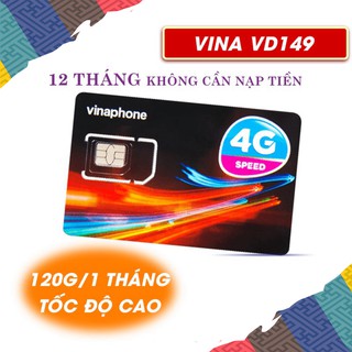 [Xả Kho] SIM 4G VINA VD89, VD149 TRỌN GÓI 12 THÁNG KHÔNG NẠP TIỀN - 4GB/NGÀY - Miễn phí gọi nội mạng