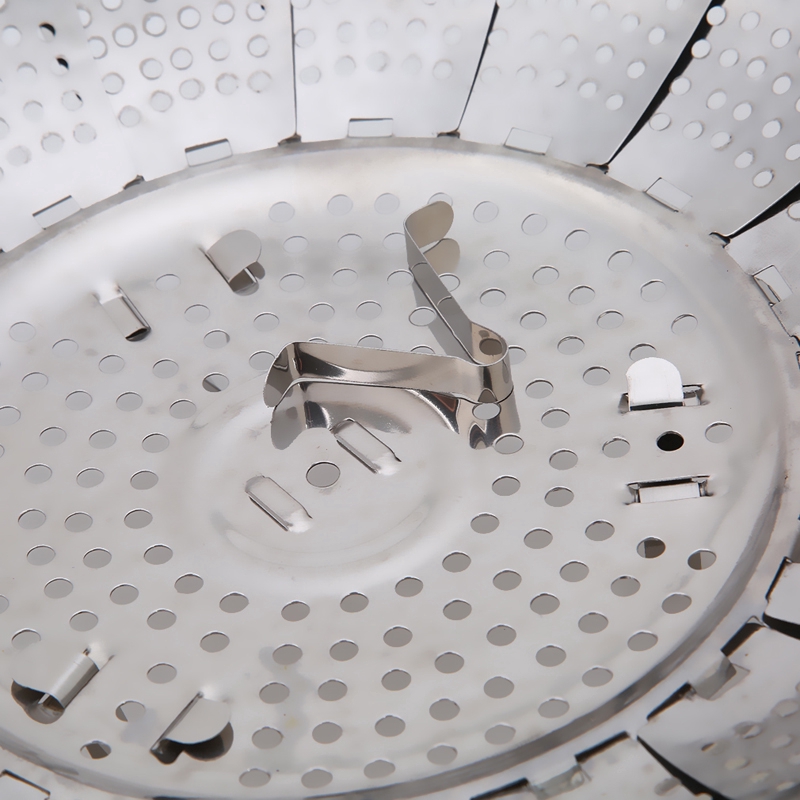 Rổ Hấp Thức Ăn / Rau Củ Quả Hình Cánh Hoa Bằng Thép Không Gỉ Có Thể Gấp Gọn Cho Nhà Bếp