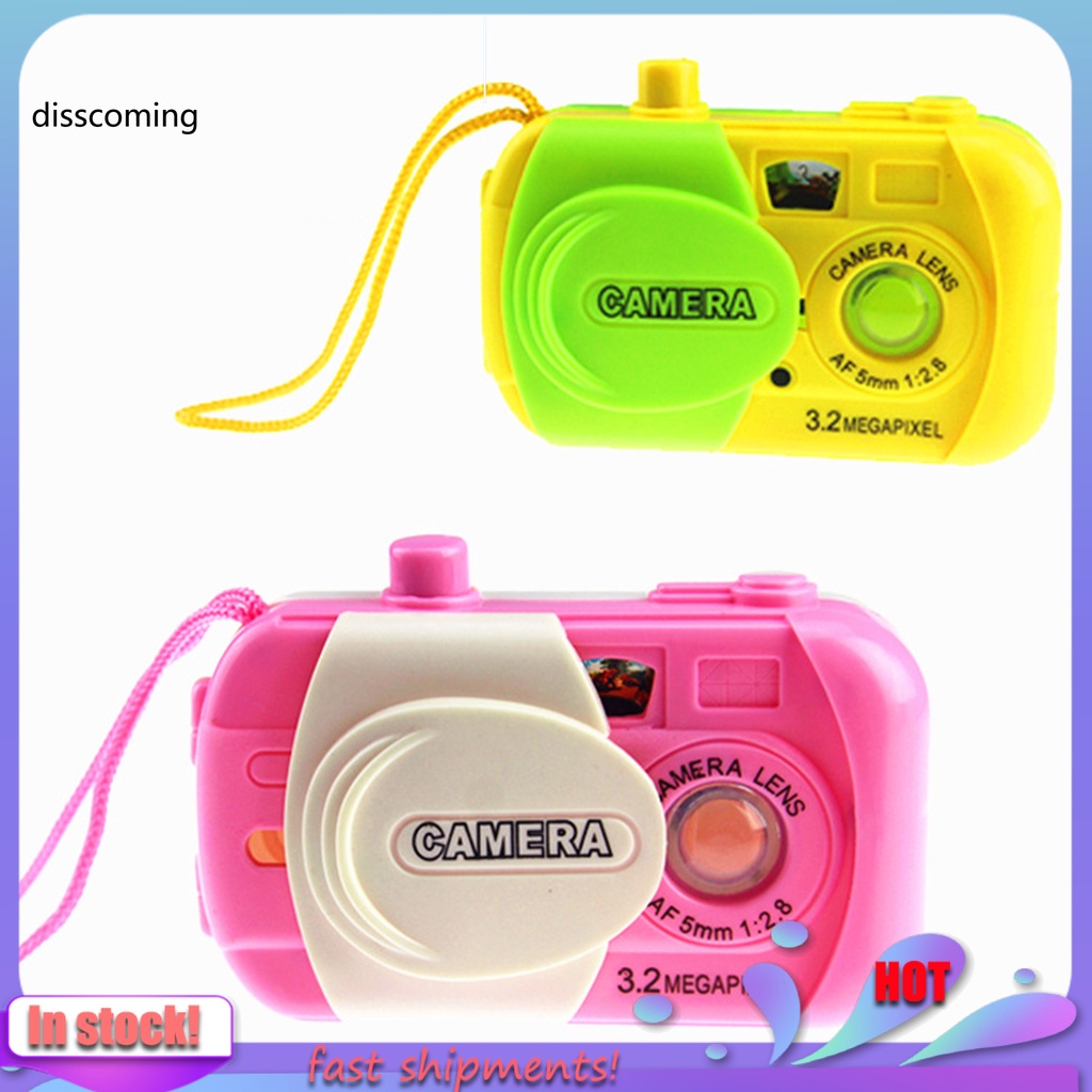 Set 2 máy ảnh đồ chơi mini họa tiết hoạt hình cho bé