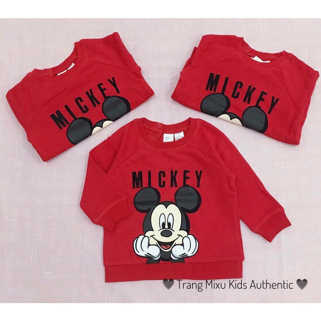 Áo micky đỏ bé trai HM auth