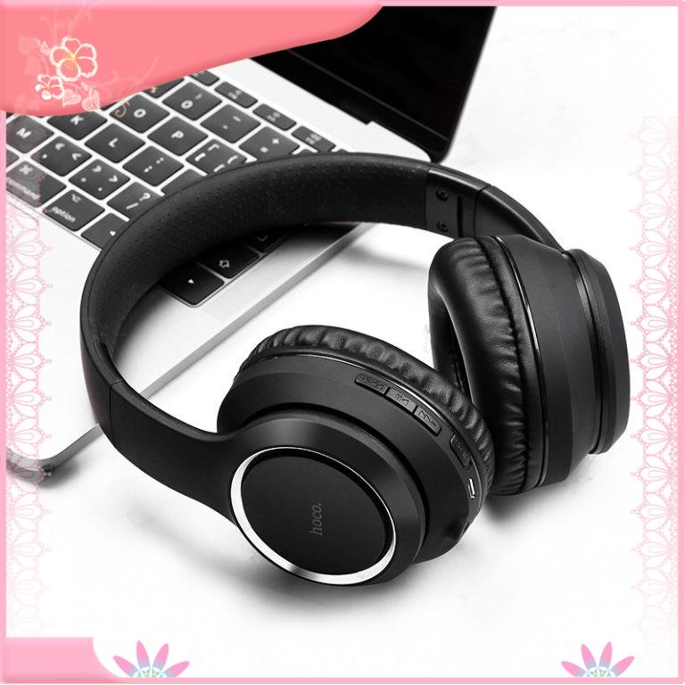 【Hàng sẵn sàng】 Tai nghe chụp tai bluetooth tai nghe chùm đầu không dây cho điện thoại máy tính Hoco W28 +1 cáp sạc nhan