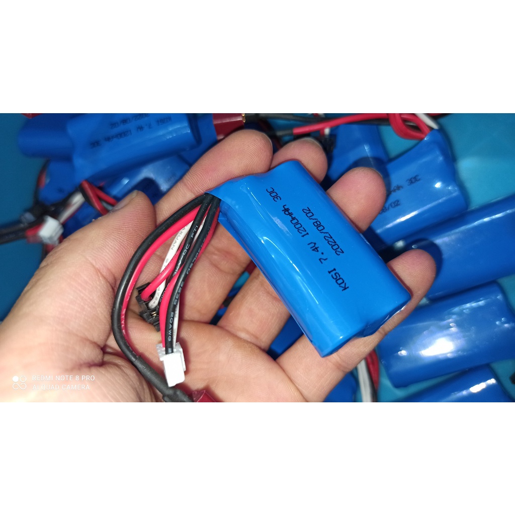 Pin Lion kosi 7.4V 2500mAh CHO XE ĐỒ CHƠI MÔ HÌNH ĐIỀU KHIỂN  Jack giắc T XT60H