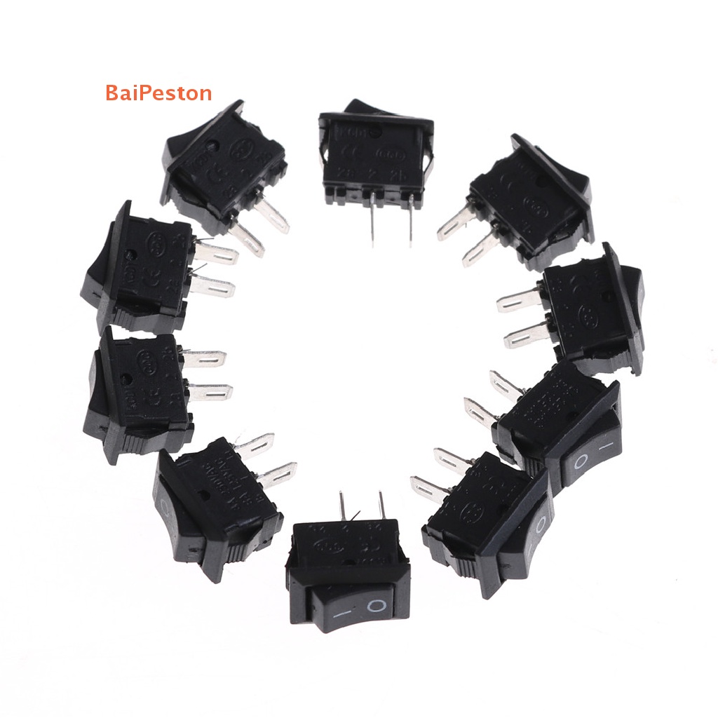 Set 10 Công Tắc Khởi Động 10 * 15MM KCD1-11 250V / 3A 6A 125V AC 2P