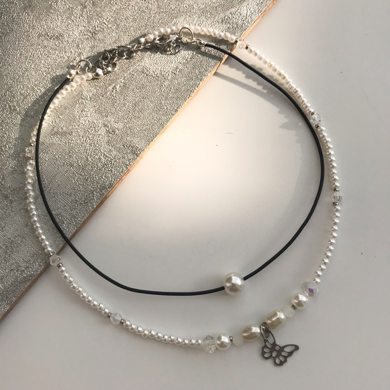 Dây Chuyền & Vòng Tay Pha Lê Butterfly Ko Đen Gỉ