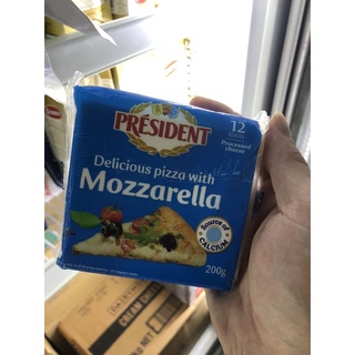 phomai lát president Túi 200g có 12 lát phomai