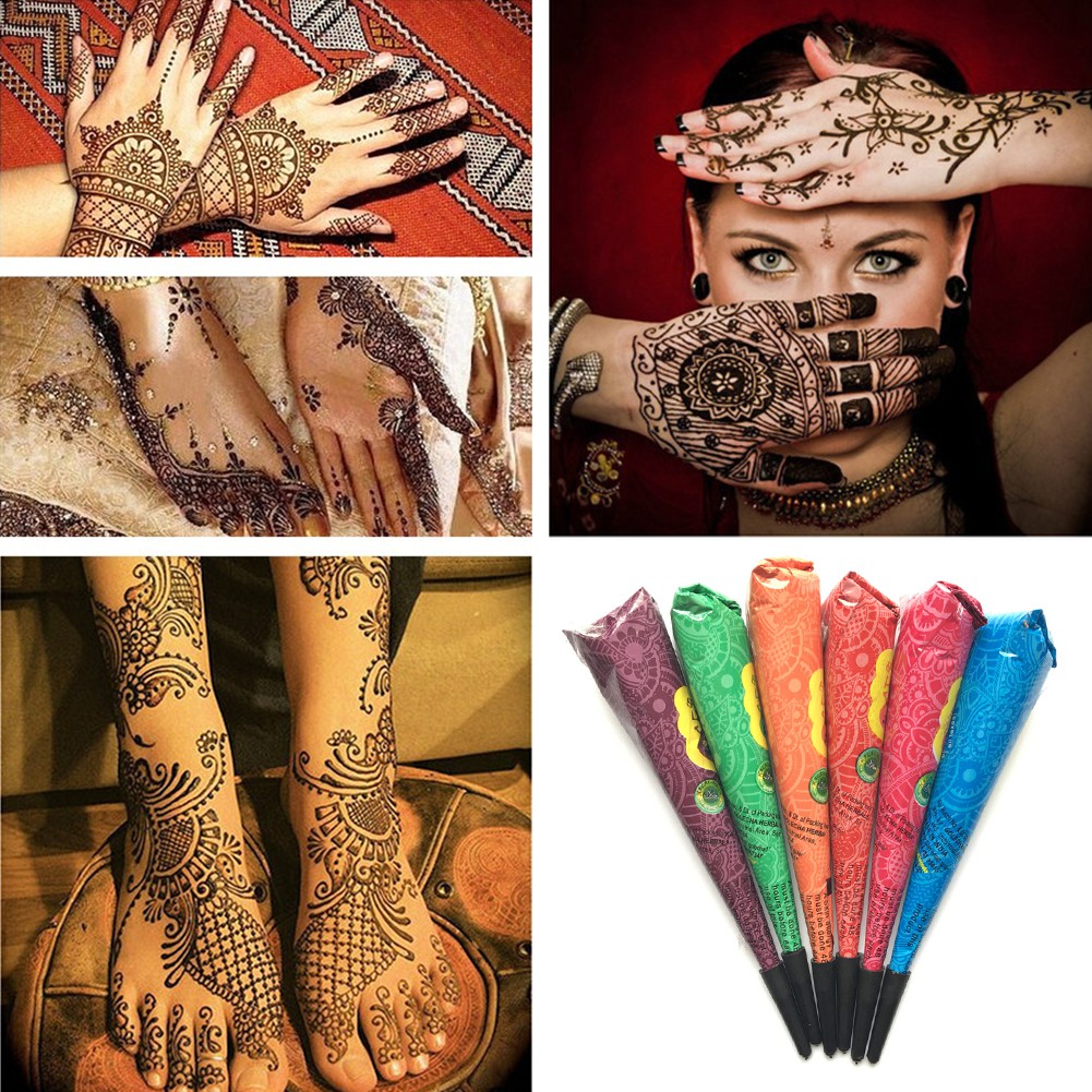 KK 1 Mực Xăm Hình Henna Ấn Độ Chống Nước