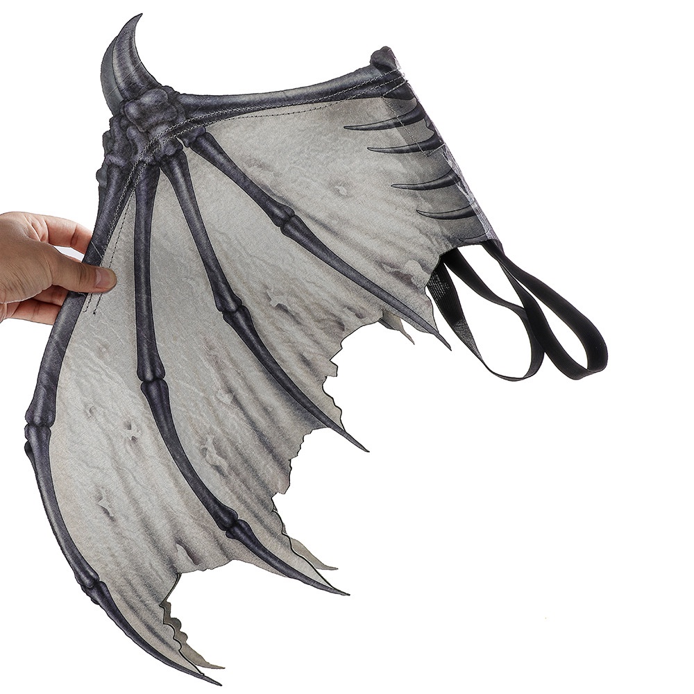 Đôi cánh ác quỷ bằng vải không dệt màu trắng đen