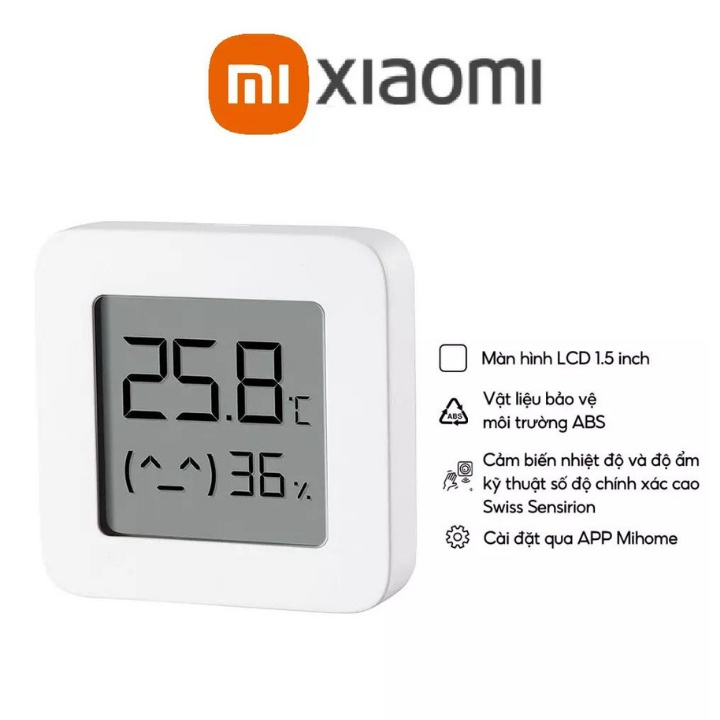 Máy Đo Nhiệt Kế Xiaomi Mijia Kết Nối Bluetooth, Đo Nhiệt Độ Phòng Hàng Chính Hãng
