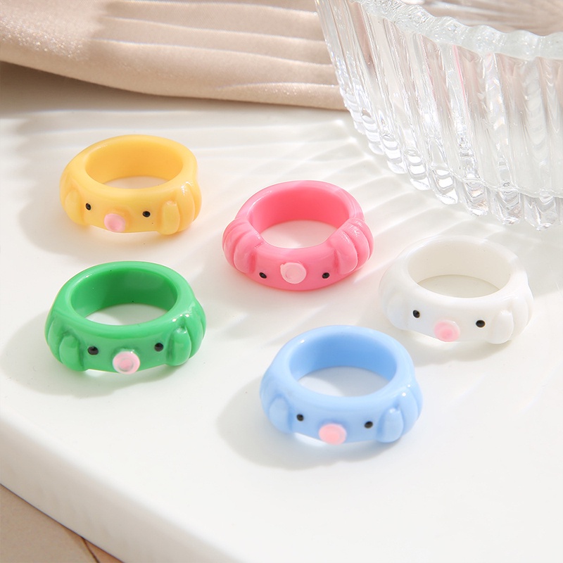 Nhẫn Acrylic Hình Bạch Tuộc/ Bạch Tuộc Dễ Thương Thời Trang