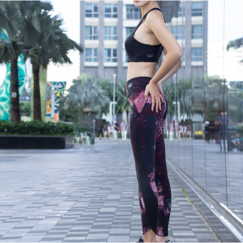 Quần Legging LữngCạp Cao Nữ Tập Gym Yoga Co Giãn Tốt, Mặc Ôm Dáng CH018