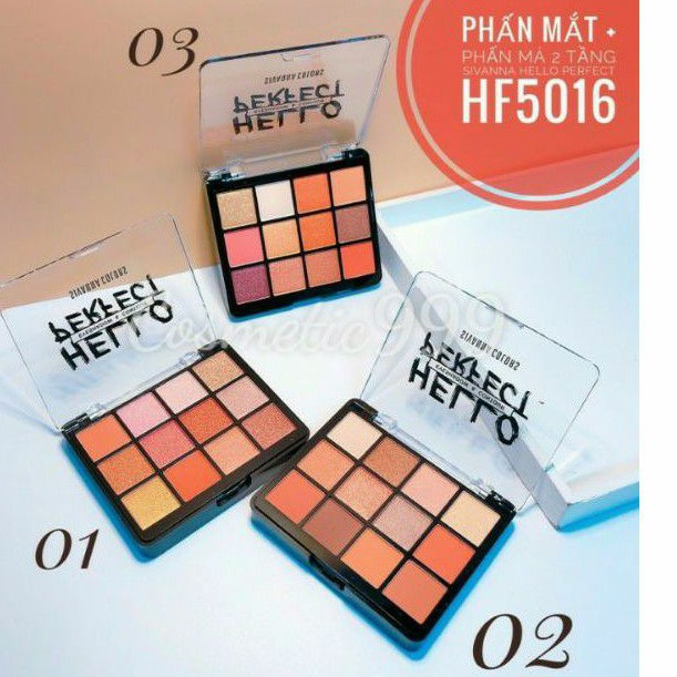 (auth 100%) bộ phấn mắt+má+ tạo khối+cọ sivanna color hello perfect thái lan-cosmetic999