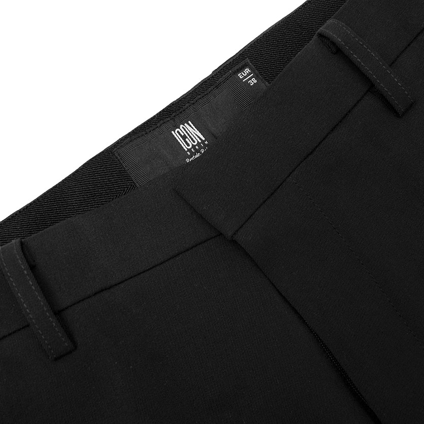 Quần Tây Trơn Đen ICON DENIM Dáng Skinny | BigBuy360 - bigbuy360.vn