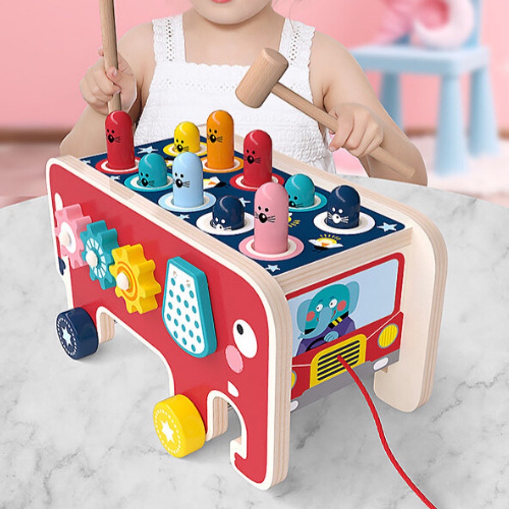 Bộ Đồ Chơi Đập Chuột Và Bộ Gõ Búa Phát Triển Vận Động Thô Cho Bé