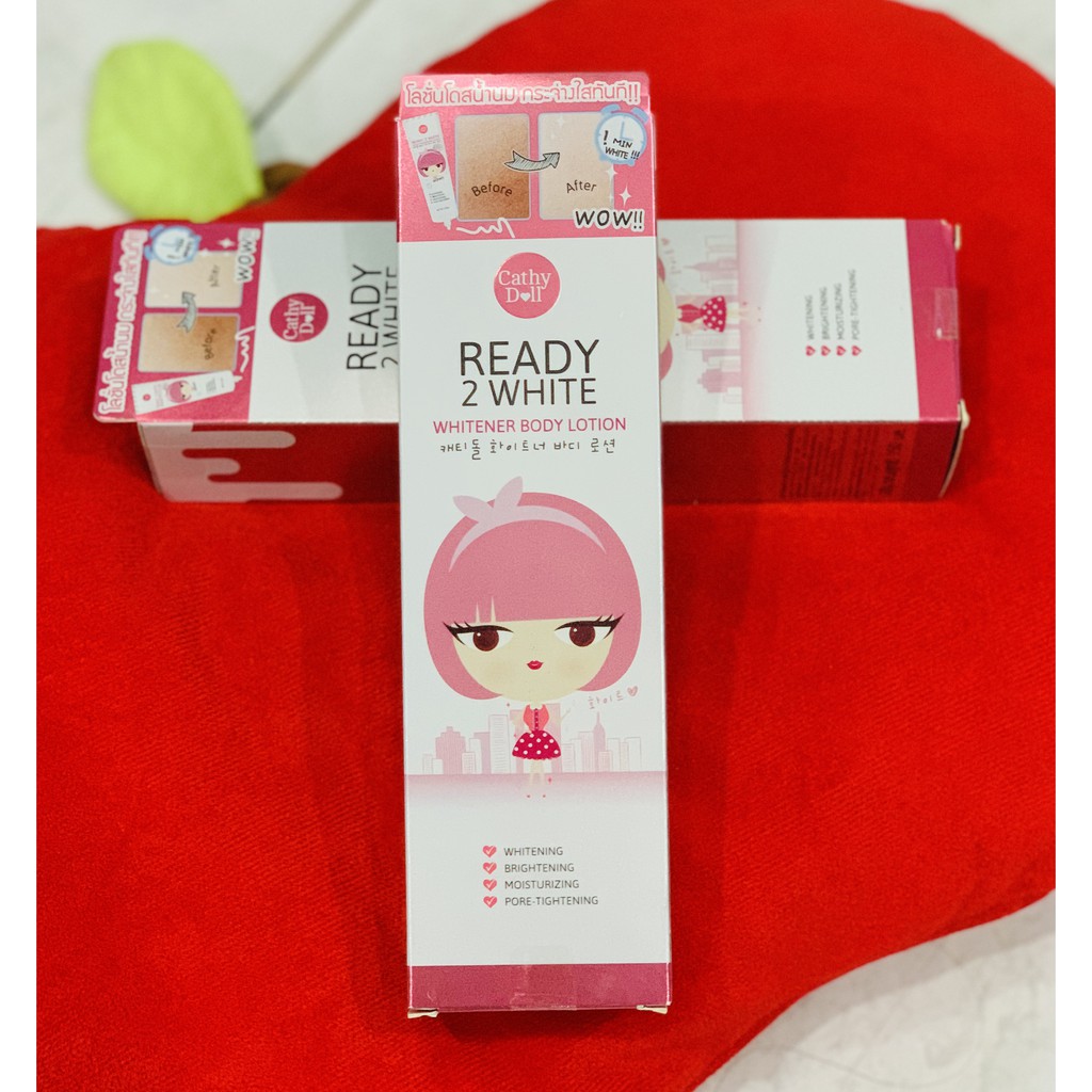 DƯỠNG THỂ TRẮNG DA CATHY DOLL READY 2 WHITE WHITENER BODY LOTION - 150ML - HÀNG THÁI LAN