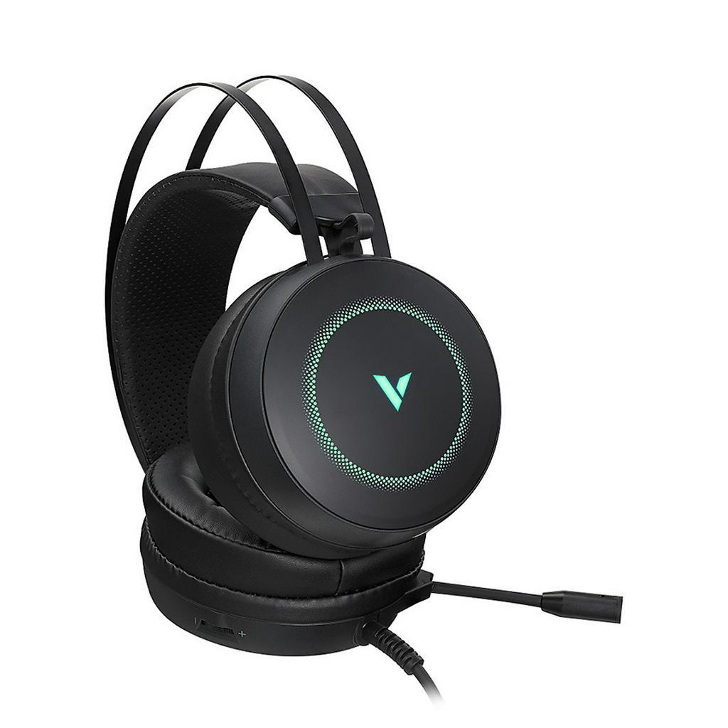 Tai Nghe Gaming Chụp Tai RAPOO VH160 Âm Thanh 7.1, Đèn LED, Micro Khử Ồn ENC - Hàng Chính Hãng