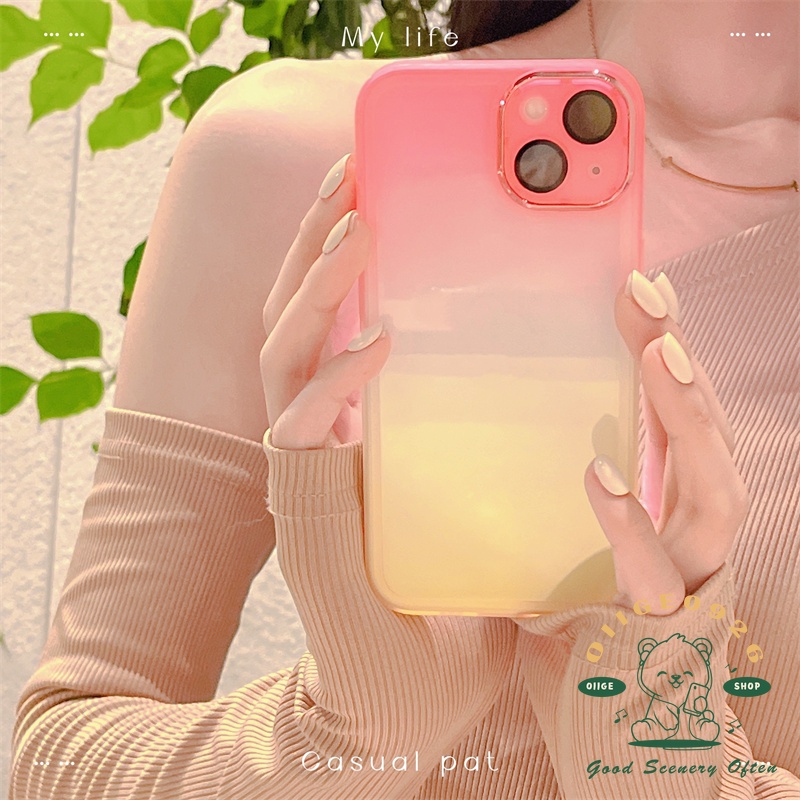 Mới Ốp Điện Thoại TPU Màu Gradient Trong Suốt Cho Iphone 13 12 11 Pro Max Xs Max Xr 8 7Plus