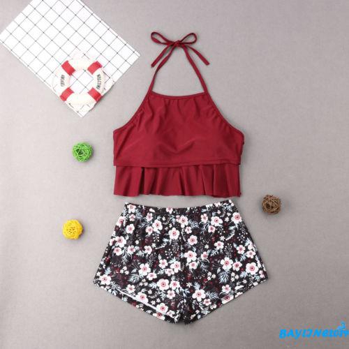 Bộ bikini 2 mảnh phối hoa xinh xắn dành cho mẹ và bé