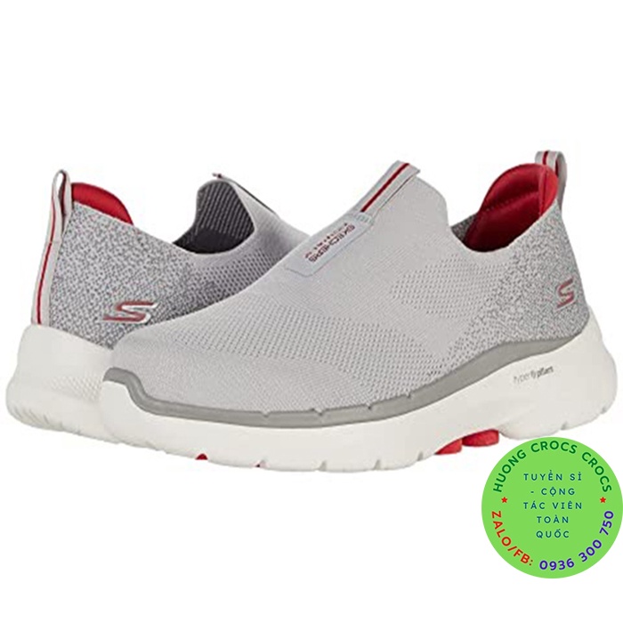 GIÀY THỂ THAO SKECHERS GOWALK 6 MÀU TRẮNG BẠC