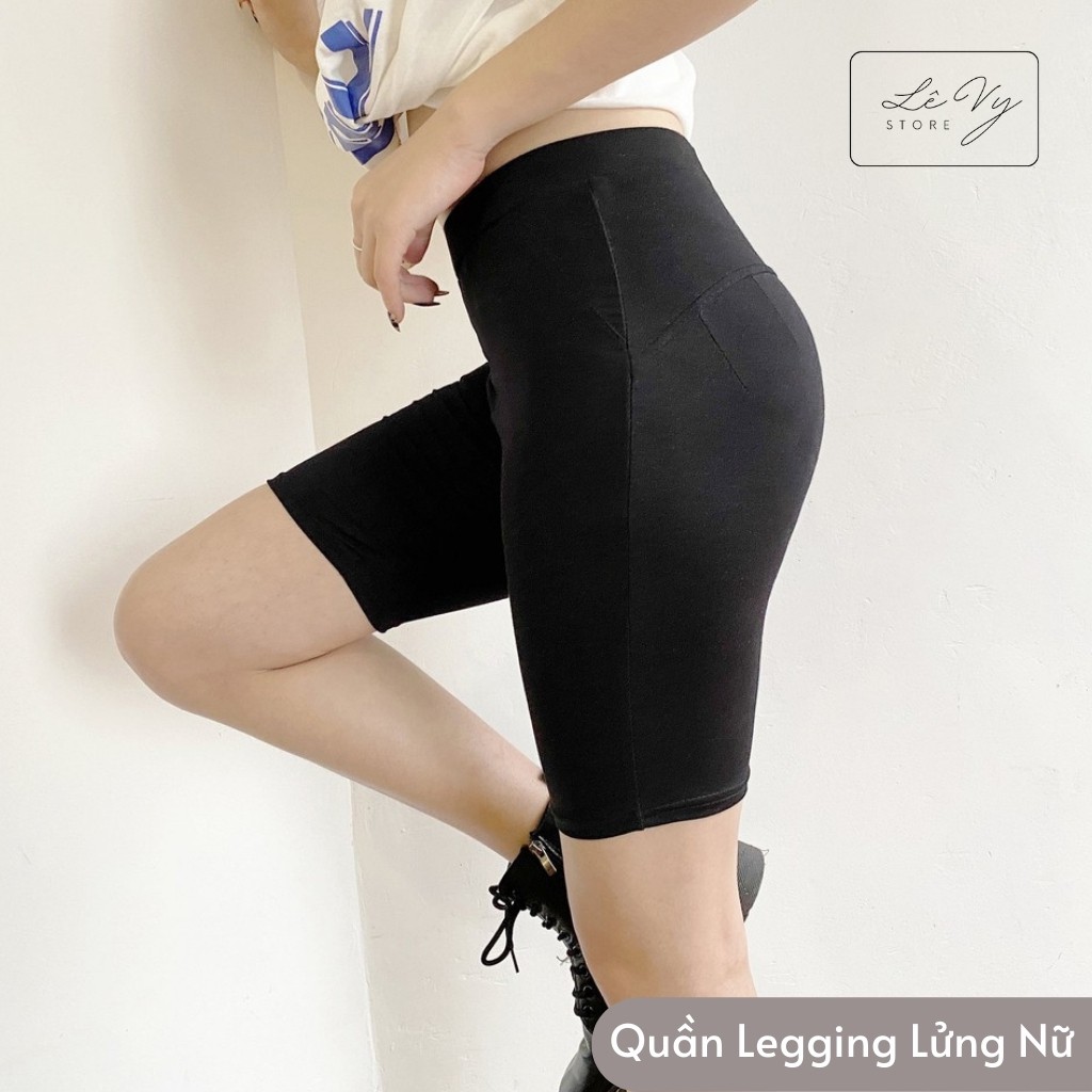 Quần Legging Lửng Biker Nữ, Cạp Chun Dáng Ôm Co Giãn Tốt | BigBuy360 - bigbuy360.vn