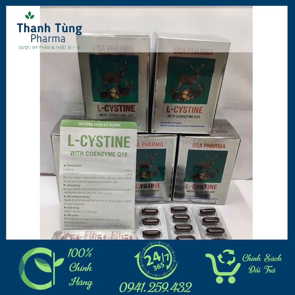 ⚜️CHÍNH HÃNG⚜️VIÊN UỐNG TỔNG HỢP LÀM ĐẸP DA, BỔ TIM MẠCH L CYSTINE VỚI COENZYME Q10 HỘP 60 VIÊN | BigBuy360 - bigbuy360.vn