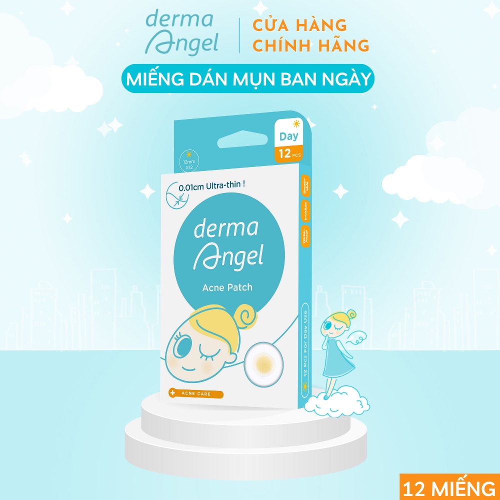 Miếng dán mụn dùng cho ban ngày (12 miếng) DERMA ANGEL