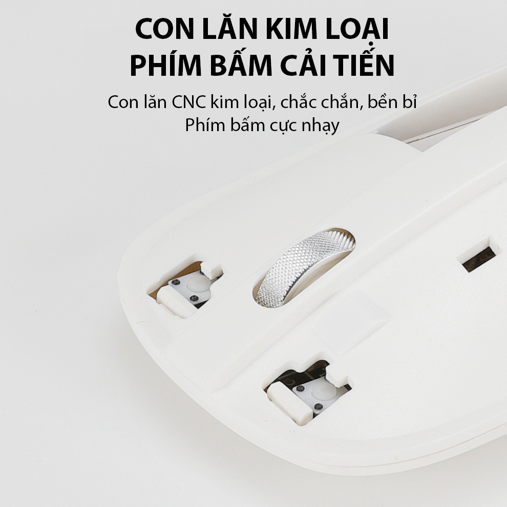 Bộ bàn phím máy tính Coputa chuột bàn phím không dây phím tròn màu dễ thương KM520