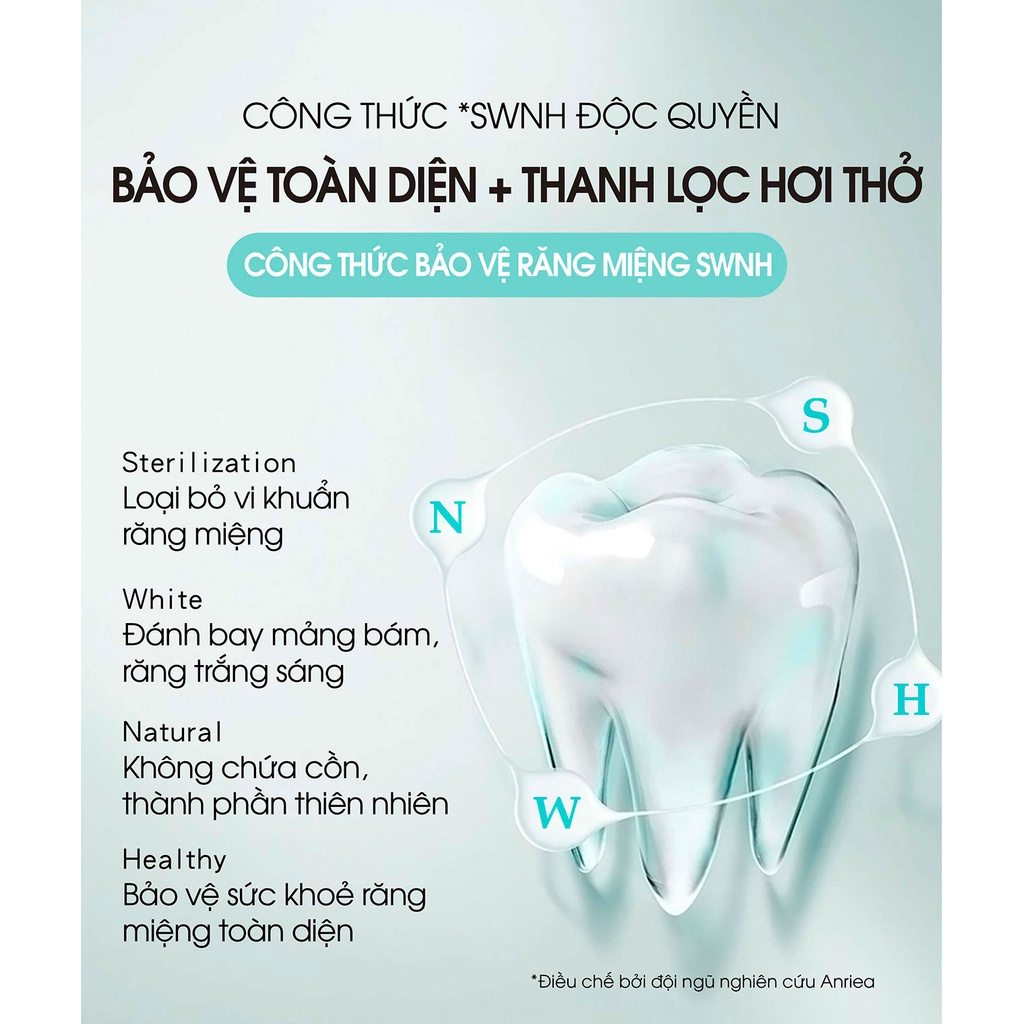 Combo chăm sóc răng miệng toàn diện Anriea đem lại nụ cười hoàn hảo - Chính hãng A02.A05.A09.A15.A13.A12