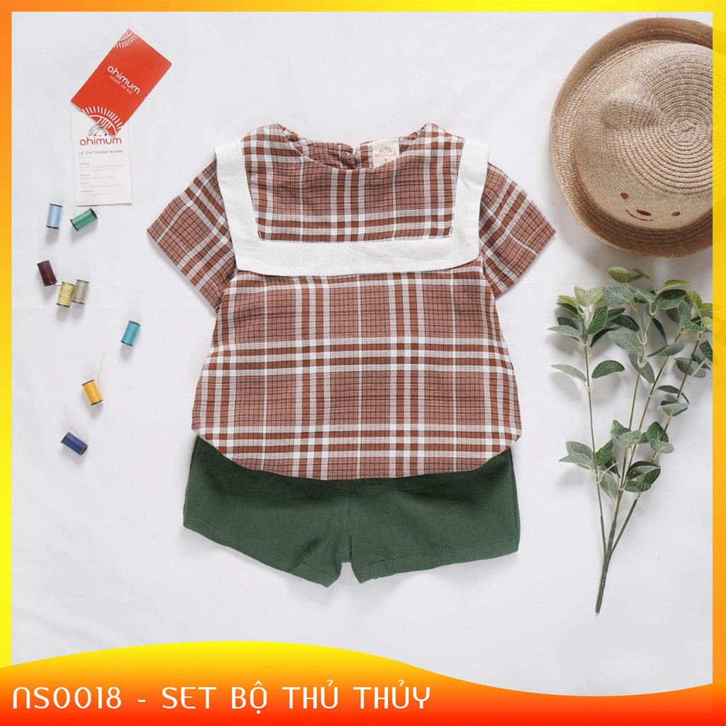 Set Đũi Thủy Thủ Cho Bé 8Kg đến 24Kg _ Kẻ Sọc Nâu