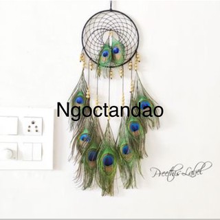 Dreamcatcher lông công phong thuỷ size lớn
