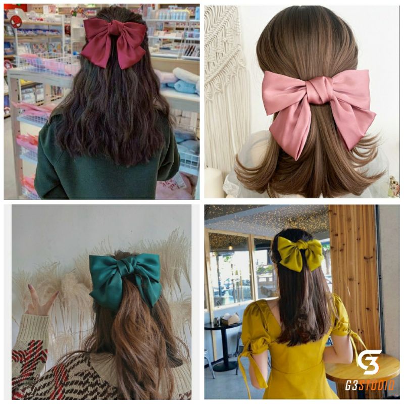 Kẹp tóc nơ lớn kiểu Hàn Quốc