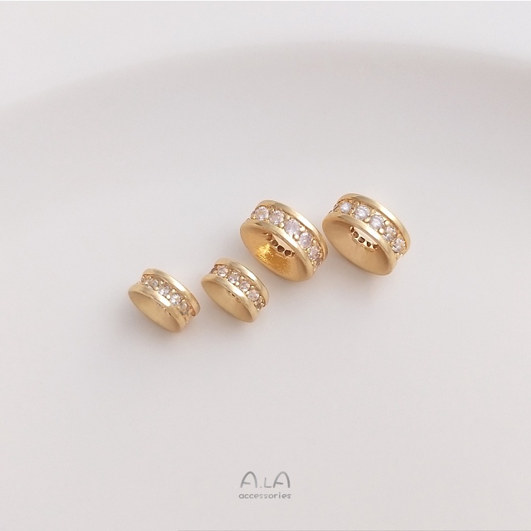 Hạt Xỏ Lỗ Lõm Bằng Đồng 14K Màu Sắc Dùng Làm Trang Sức diy