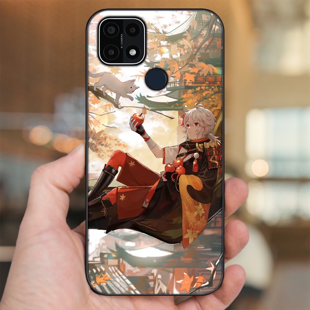Ốp lưng Oppo A15, A15s viền đen in hình Kazuha Genshin Impact