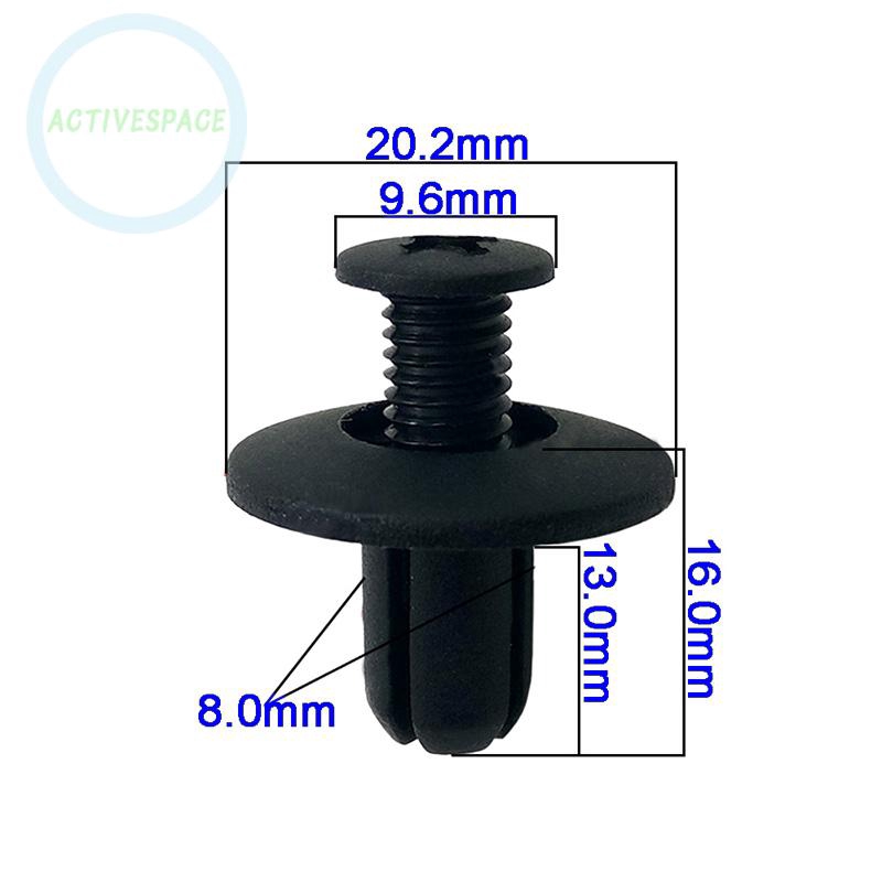 Set 100 đinh tán bằng nhựa phụ tùng dành cho xe ô tô