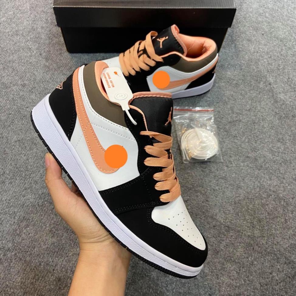 Giày sneaker JD1 jordan 1 low cam đào , Giày thể thao jd cam đào cổ thấp nam nữ phối siêu xinh 2022