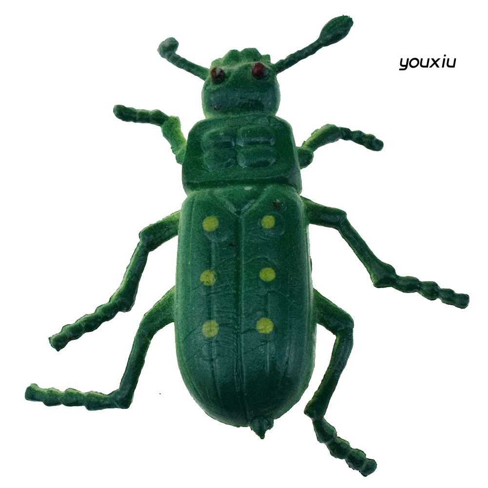 YX-MO 12Pcs/Set Lifelike Cricket Ladybugs Wild Insects Model Prank Trick Prop Kid Toy