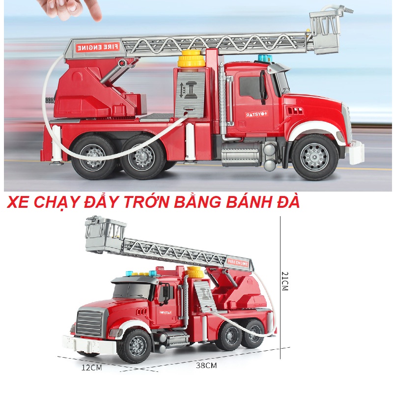 Mô hình xe công trình cỡ lớn đồ chơi trẻ em hãng Toystar : xe chở rác, bê tông, xe cứu hỏa, xe nâng, chở nước