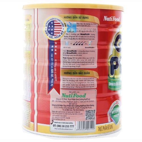 Sữa Bột GrowPlus Đỏ Nutifood 1.5kg Date 2025