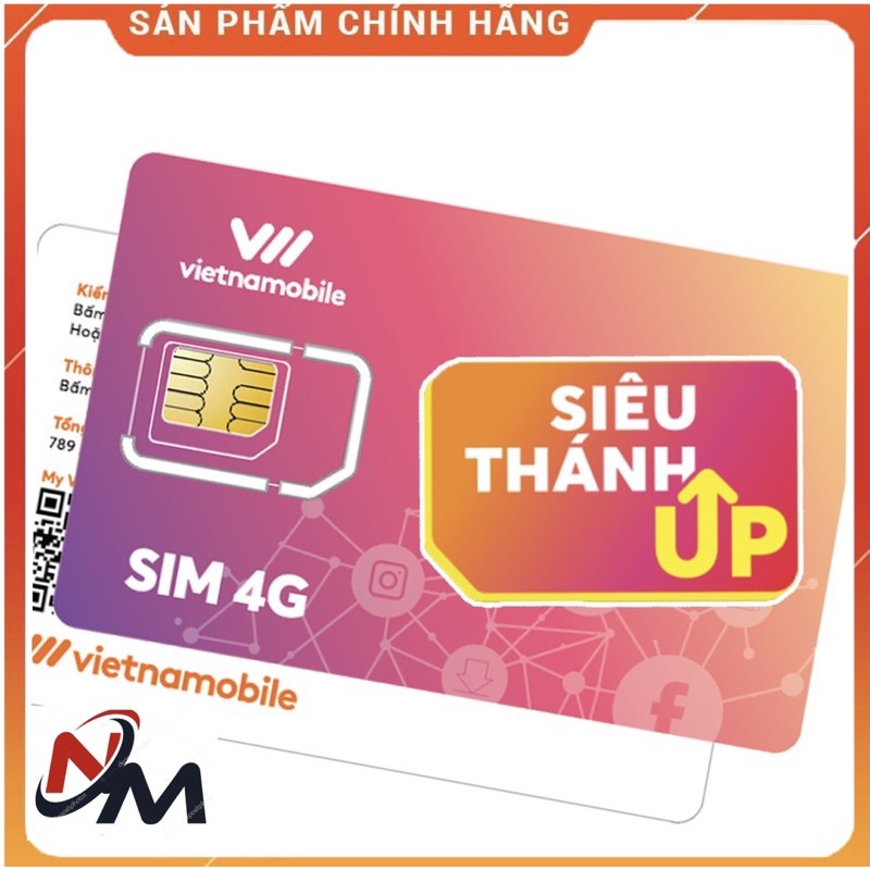 Sim 4G Vietnamobile Siêu Thánh Up & Có 6Gb/Ngày - Gọi Miễn Phí - gọi ngoại mạng 50 phút