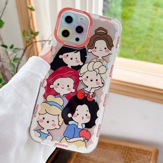 Ốp Điện Thoại TPU Dẻo Trong Suốt In Hình Công Chúa Cho iPhone 14 13 Pro Max Casing 12 11 XS XR X 8 7 6 Plus