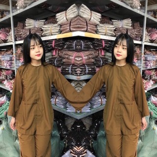 Đồ lam đi chùa nam nữ mẫu vạt hò truyền thống vải kate