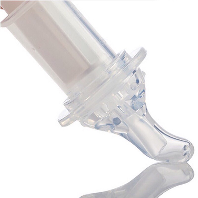 (Tặng hộp đựng) Dụng cụ ống bơm xilanh cho bé uống thuốc, bón sữa, nước hoa quả đầu có silicon mềm xi lanh